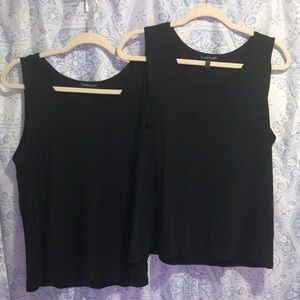 PAIR of silk tanks